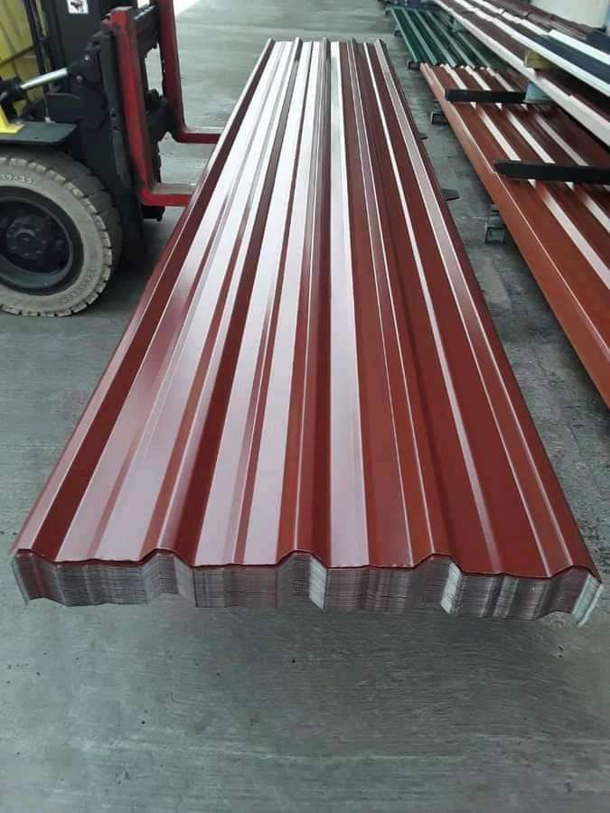 Tôles bac en aluminium de couleur bordeaux